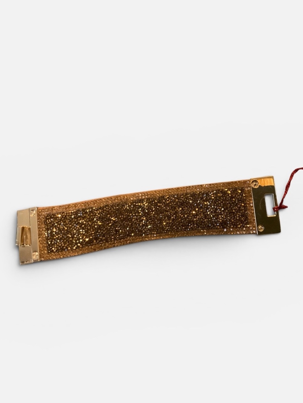 Gold Glitter Wide Cuff Bracelet